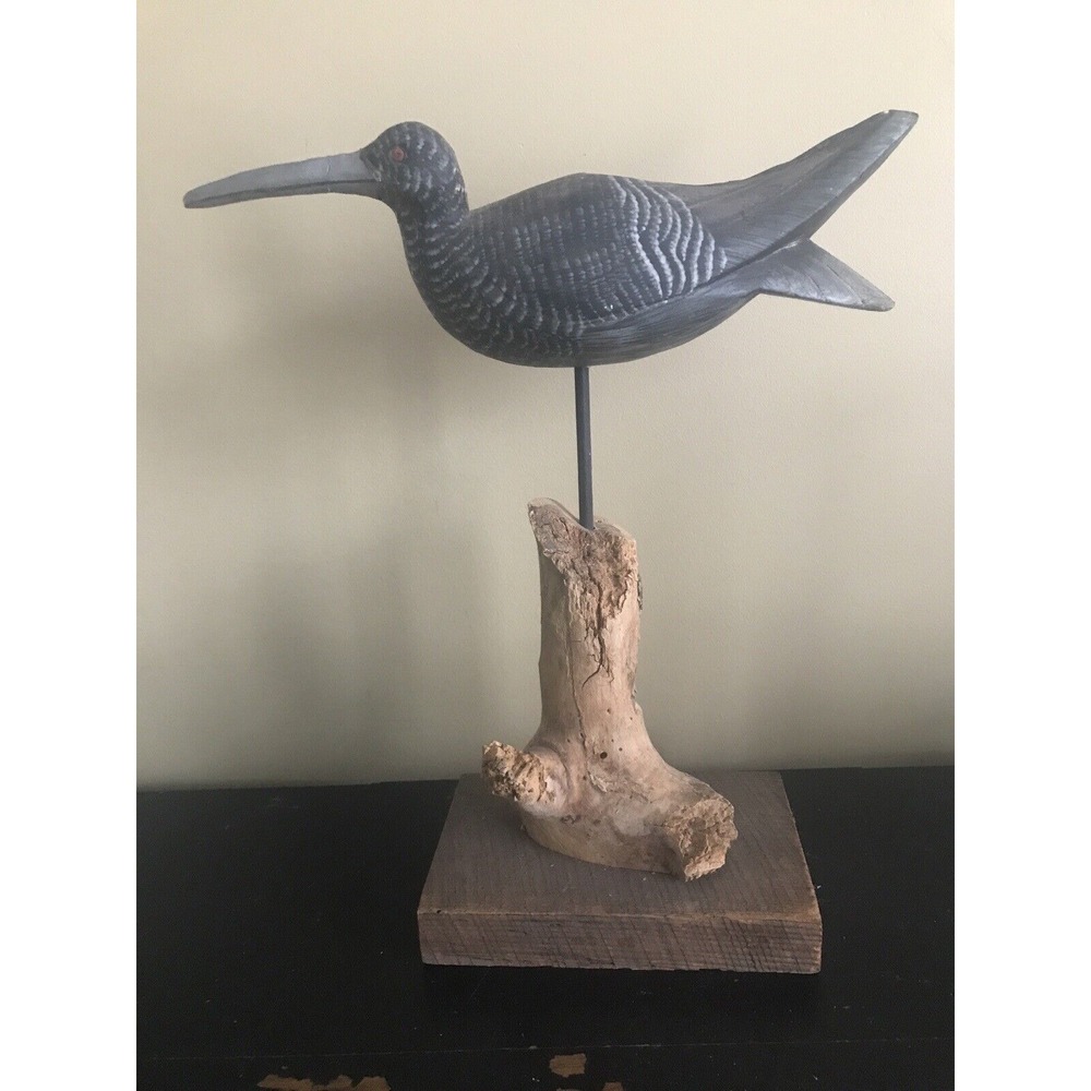 Hand‎ Carved Wood Shorebird Decoy one of a kind